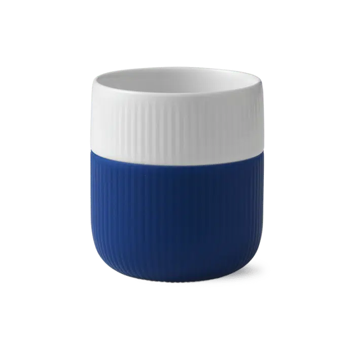 taza azul porcelana